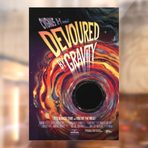 Devoured By Gravity Halloween Hole Black Horror Window Cling