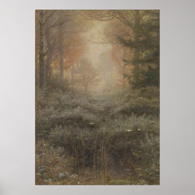 Dew-Drenched Furze by John Everett Millais Poster (Front)