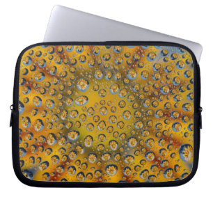 Dew Drop reflection of flower, Crescent City, Laptop Sleeve