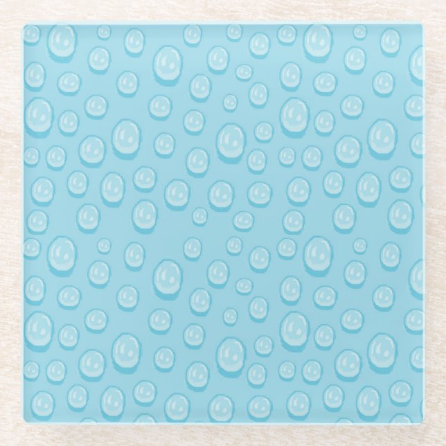 Dew drops glass coaster (Front)