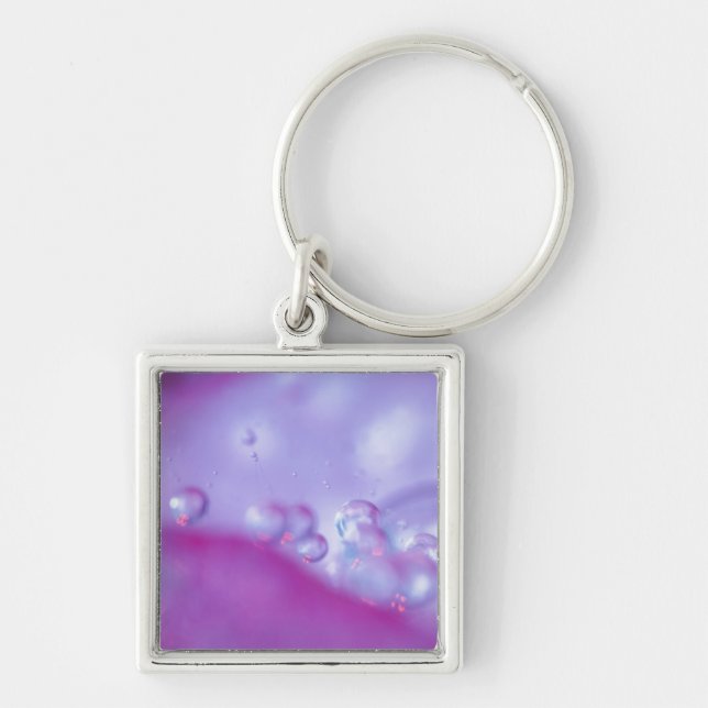 Dew drops on flower petal abstract. Credit as: Keychain (Front)