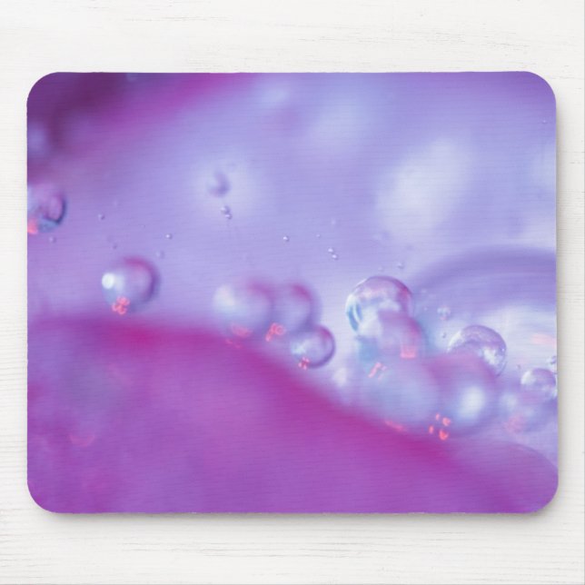 Dew drops on flower petal abstract. Credit as: Mouse Pad (Front)