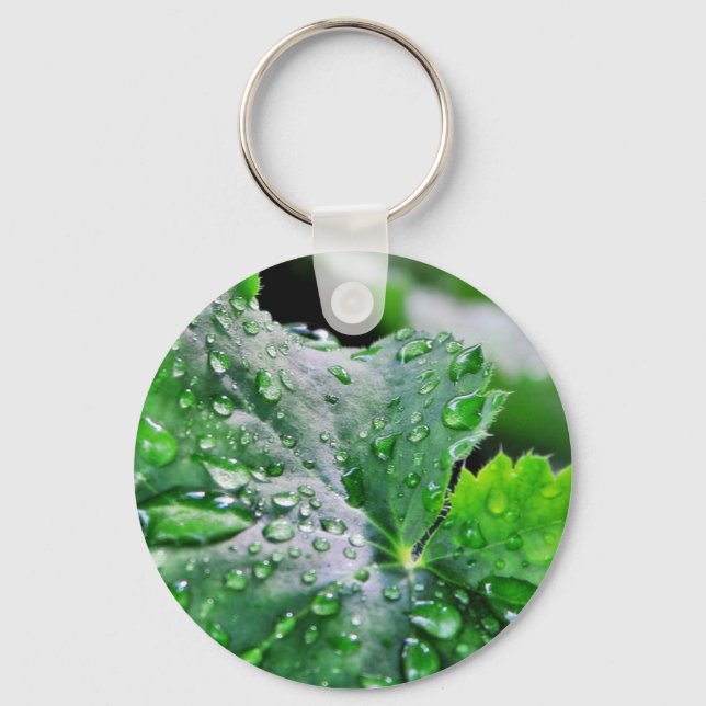 Dew Water Droplets Drops Keychain (Front)