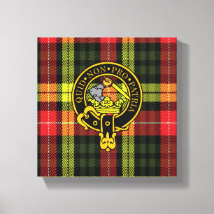 Dewar Scottish Crest and Tartan Canvas print