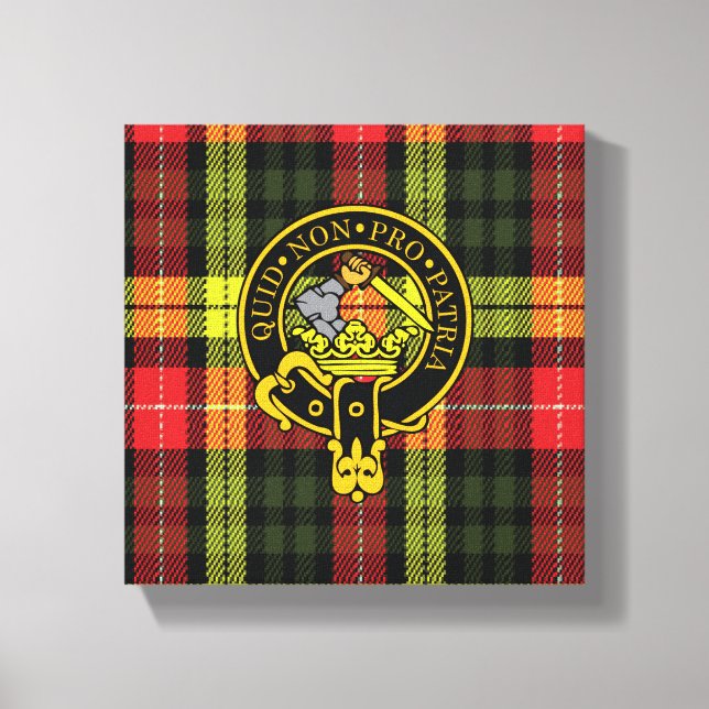 Dewar Scottish Crest and Tartan Canvas print (Front)