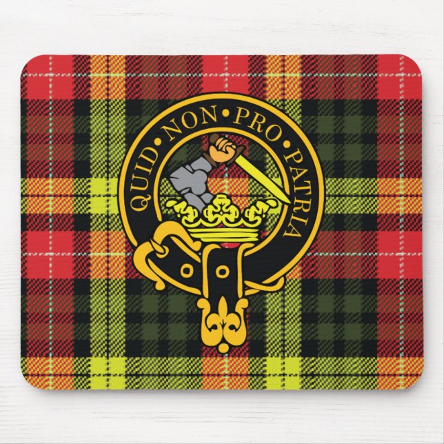 Dewar Scottish Crest and Tartan Mouse Pad (Front)