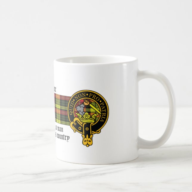 Dewar Scottish crest and Tartan mug (Right)