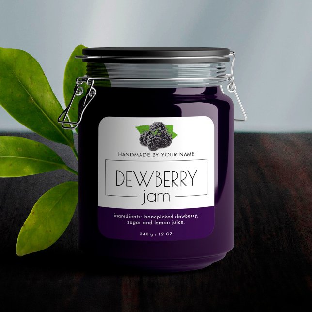 Dewberry Jam Product Label Stickers Packaging (Creator Uploaded)