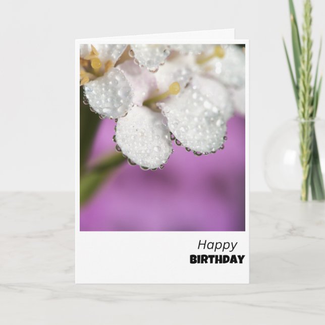 Dewdrop Delight Birthday Card (Front)