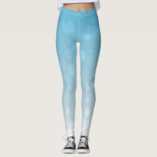 Dewdrop Elegance: White Art Fashion Design Leggings