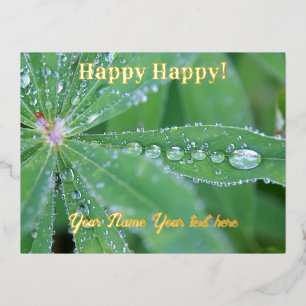 Dewdrop Foil Holiday Postcard
