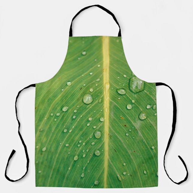 Dewdrop on green leafed plant apron (Front)