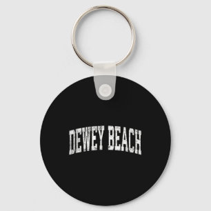 Dewey Beach Delaware De Vintage Athletic Sports De Keychain