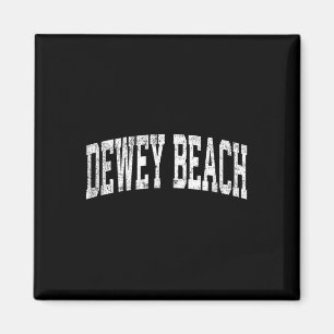 Dewey Beach Delaware De Vintage Athletic Sports De Magnet