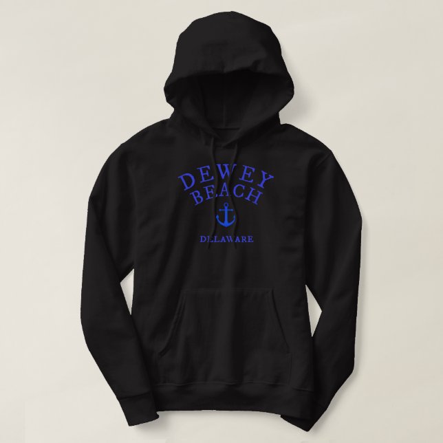 Dewey Beach , Delaware Sea Town Tee, Nautical Them Hoodie (Design Front)