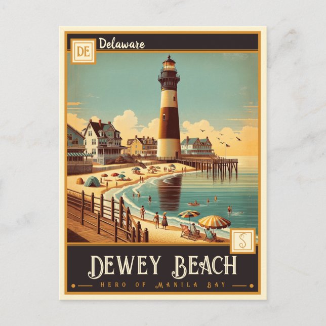 Dewey Beach, Delaware | Vintage Postcard (Front)