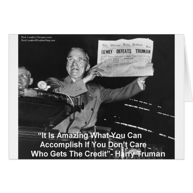 Dewey Beats Truman Funny Gifts Tees Buttons Etc (Front Horizontal)