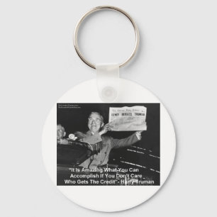 Dewey Beats Truman Funny Gifts Tees Buttons Etc Keychain