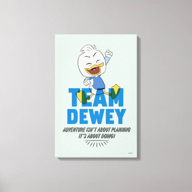 Dewey Duck | Team Dewey - Adventure Canvas Print (Front)