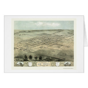 DeWitt, carte panoramique d'IA - 1868