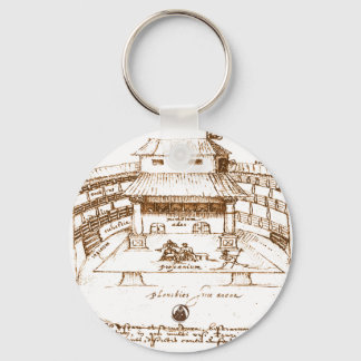 DeWitt's Swan Theatre Sketch Keychain