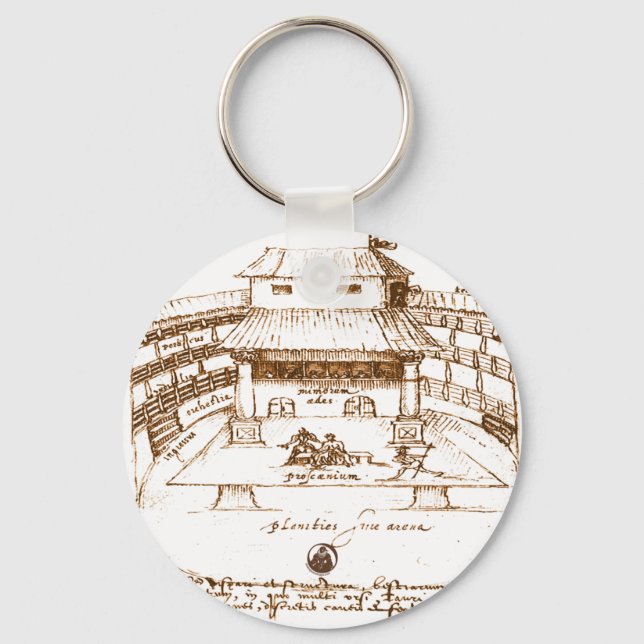 DeWitt's Swan Theatre Sketch Keychain (Front)