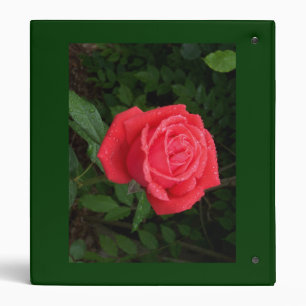 Dewy Red Rose Binder