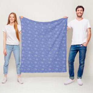 Dexter and Mandark Atomic Pattern Fleece Blanket