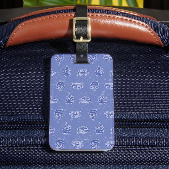 Dexter and Mandark Atomic Pattern Luggage Tag (Front Insitu 2)