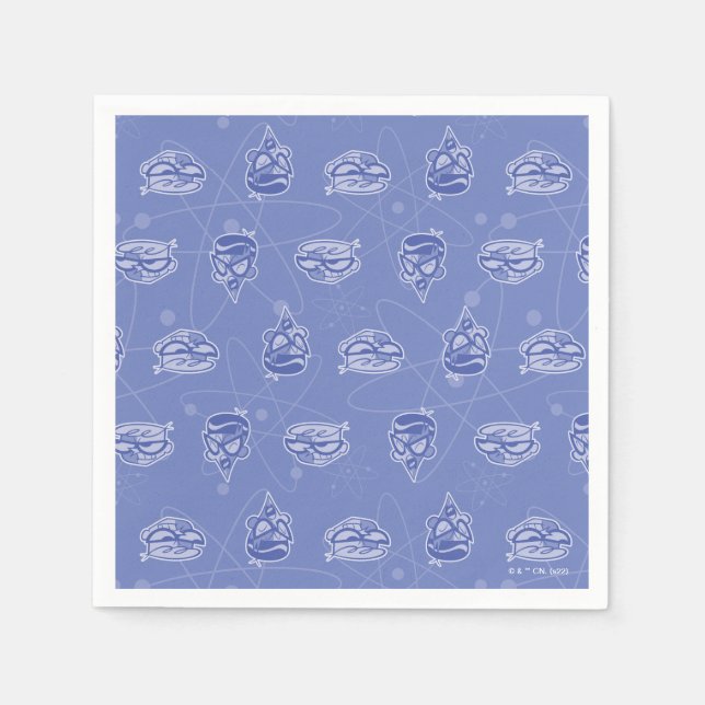 Dexter and Mandark Atomic Pattern Napkin (Front)