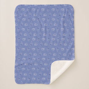 Dexter and Mandark Atomic Pattern Sherpa Blanket