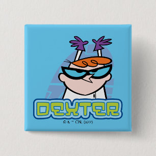 Dexter Character Name Graphic 2 Inch Square Button