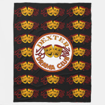 Dexter Drama Large Fleece  Black w/ tragedy masks