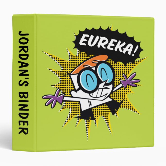 Dexter "Eureka!" Halftone Callout Graphic Binder (Front/Spine)