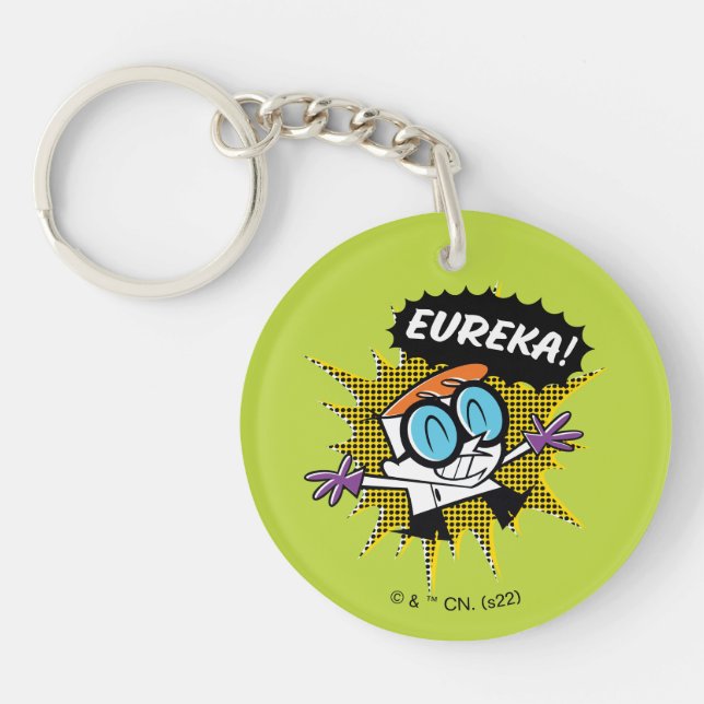 Dexter "Eureka!" Halftone Callout Graphic Keychain (Front)