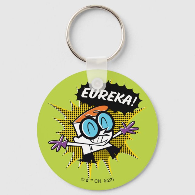 Dexter "Eureka!" Halftone Callout Graphic Keychain (Front)