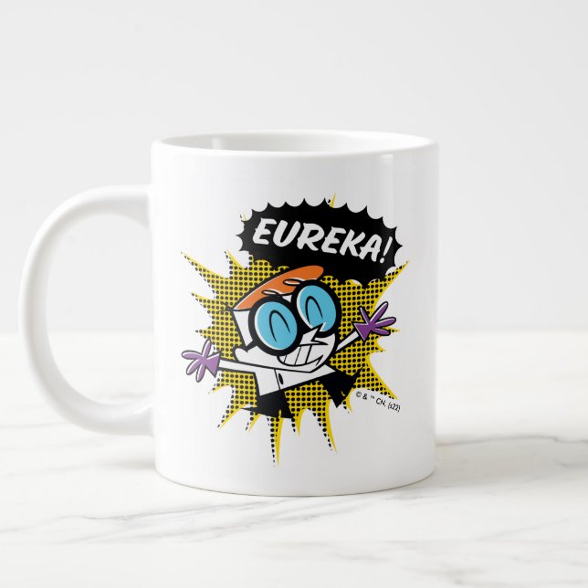 Dexter "Eureka!" Halftone Callout Graphic Large Coffee Mug (Left)