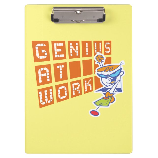 Dexter "Genius At Work" Clipboard (Front)