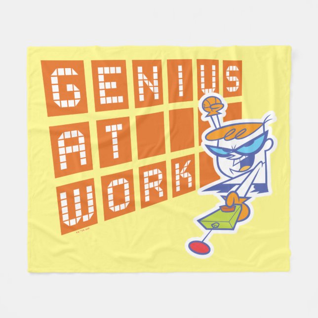 Dexter "Genius At Work" Fleece Blanket (Front (Horizontal))