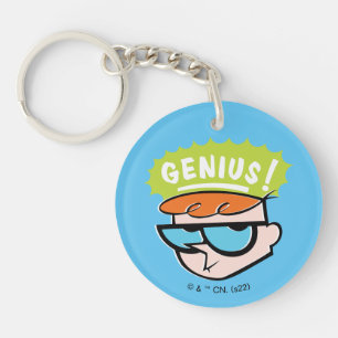 Dexter "Genius" Callout Graphic Keychain