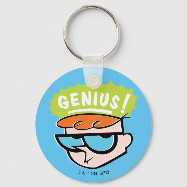 Dexter "Genius" Callout Graphic Keychain (Front)
