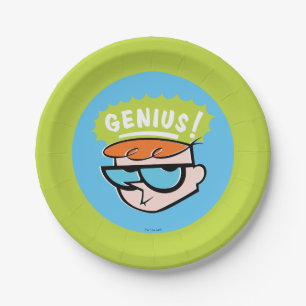 Dexter "Genius" Callout Graphic Paper Plate