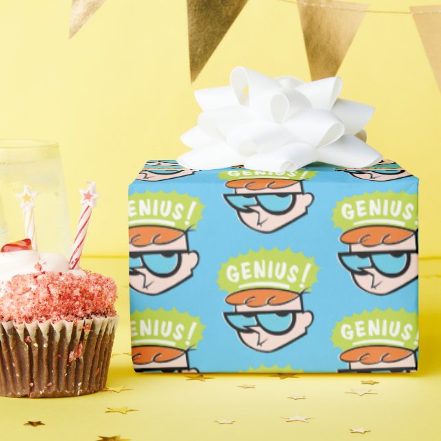 Dexter "Genius" Callout Graphic Wrapping Paper (Birthday Party)