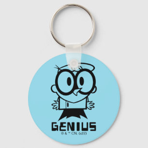 Dexter "Genius" Outline Graphic Keychain