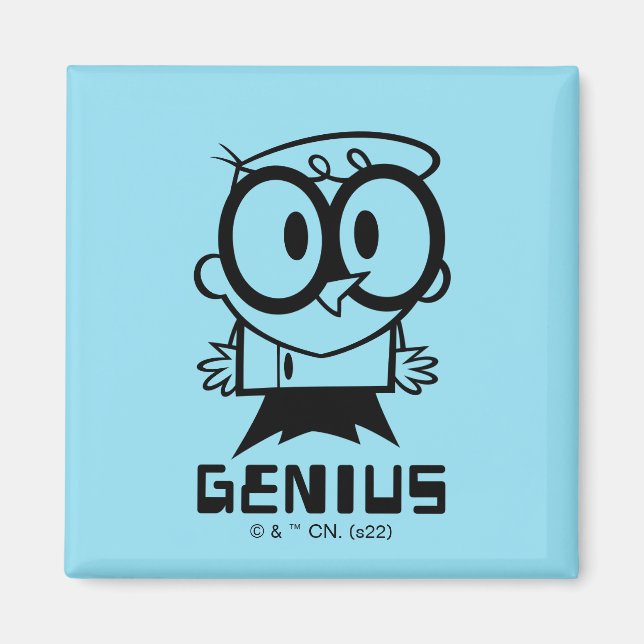 Dexter "Genius" Outline Graphic Magnet (Front)