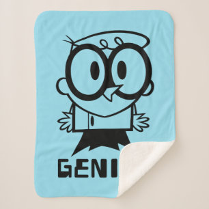Dexter "Genius" Outline Graphic Sherpa Blanket