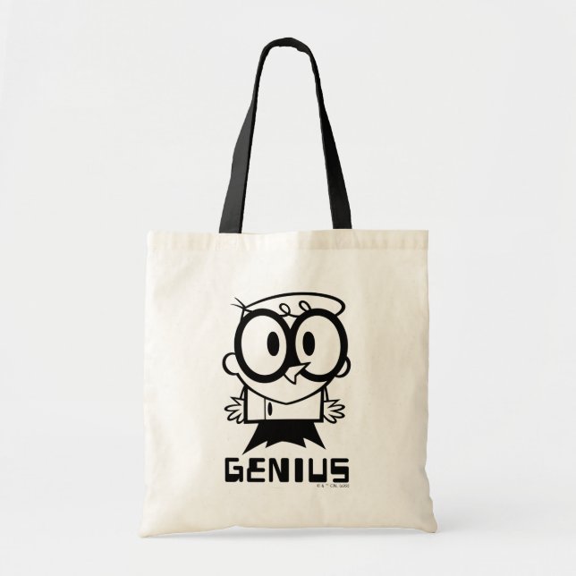 Dexter "Genius" Outline Graphic Tote Bag (Front)