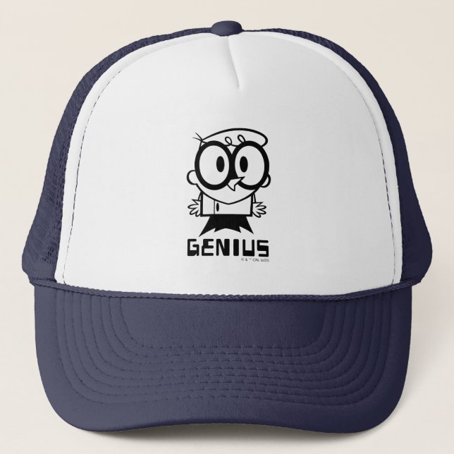 Dexter "Genius" Outline Graphic Trucker Hat (Front)