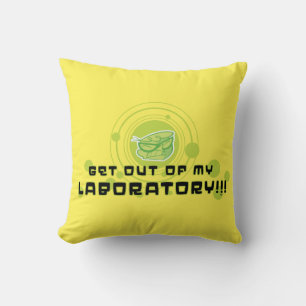 Dexter - Get Out Of My Laboratory!!! Throw Pillow