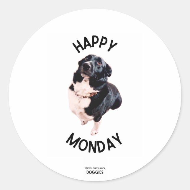 Dexter "Happy Monday" Stickers (Front)